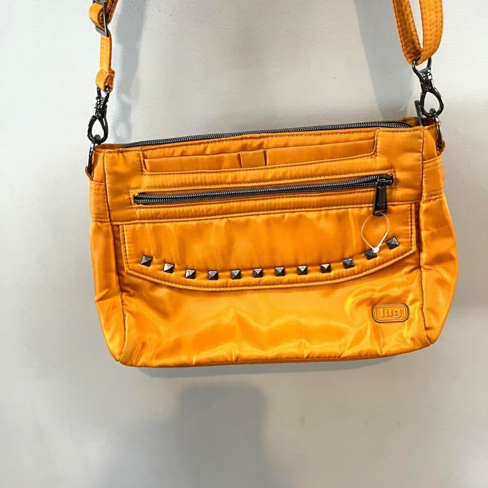 Lug PAcer Crossbody‎ Bag With Stud Details & Multiple Zipper Compartments